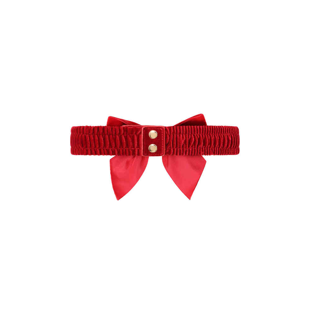 Banned - Millie Bow Waist belt - Burgundy